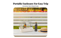 Sturdy Parrot Outing Enclosure See-Through View Portable Bird Travel Enclosure Ventilated Parrot Travel Carrier Easy to Clean for Car Trips, Outdoor Activities, Vet Visits, Shopping