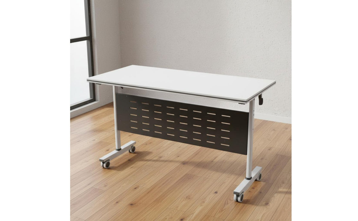 Space-Saving Folding Training Table with Wheels Modular Office Desk for Classroom