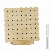 Precisely Drilled Holes Wooden Crochet Blocking Board Polished Finish Granny Square Blocking Board Reusable for Crocheters, Knitters, DIY Projects