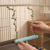Parrot Swing Bird Perch and Cockatiel Rope Straight Perch, Quiet No-Bell Parrot for Cage Accessories and Bird Rope