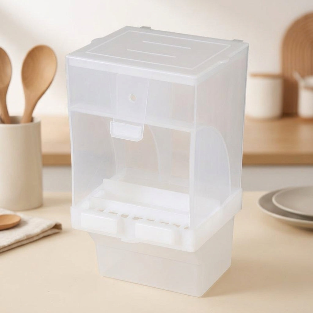 Automatic Bird Feeder and Dispenser, Transparent Hanging Bird Cage Feeder with Built-in Perch, Anti-Spill Parrot Accessories, Small