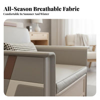 L-Shaped Sofa with Storage Nordic aesthetic sectional 4-Seater with Storage Ottoman Modern Minimalist Design Living Room Furniture for Families, Homeowners