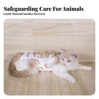 C Single Substitute Cat Spay Recovery Suit Breathable Material Feline Recovery Garment Soft Material for Kittens, Home, Indoor, Weaning