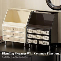 Lidded Makeup Box with Drawers particle-resistantprotective Lidded Cosmetic Display Case for Women
