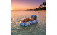 Inflatable Floating Lounge Cooling Mesh Pool Lounger Sun Tanning Inflatable Adult Size Water Suspended Lounger Quick-Drying