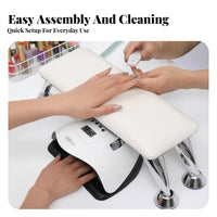 Easy to Clean Manicure Hand Cushion Space Saving Manicure Arm Rest Stand Portable for Manicurists, Beauty School Students, Spa, Home