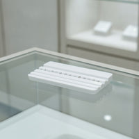 Diamond Sorting Tray Grooved Gem Sorting Tray with Grooves Board Rectangular White for Jewelers, Jewelry Making