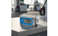 Waterproof Turbine Liquid Gauge High-Temperature Resistant Flowmeter with Electronic Display Threaded Flowmeter Aluminum Alloy for Technicians, Operators, Pipelines, Workshops, Plants
