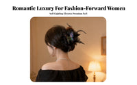 Floral-Wing Accessory Feather Hair Fastener Light Luxury Design Floral-Wing Accessory Hair Fastener Elegant Design Strong Hold