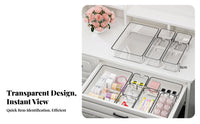 Transparent Design Individual Drawer Compartment adaptable Partitioned Container Space-Saving Storage Tray Minimalist and design for Office Workers, Makeup lovers, Drawers, Bedroom, Bathroom, Kitchen