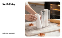 Quadruple-function Film Dispenser Space Saving Household Storage Easy to Install for Pantry