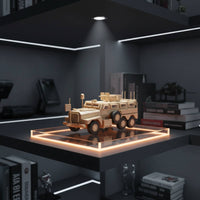 Miniature Armored Car Beginner Snap Assembly Model Detailed Model Kit for Desk Display, Dioramas