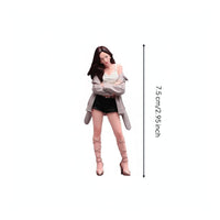 Fashion Girl Miniature Detailed Carved Hand Painted Female Figure