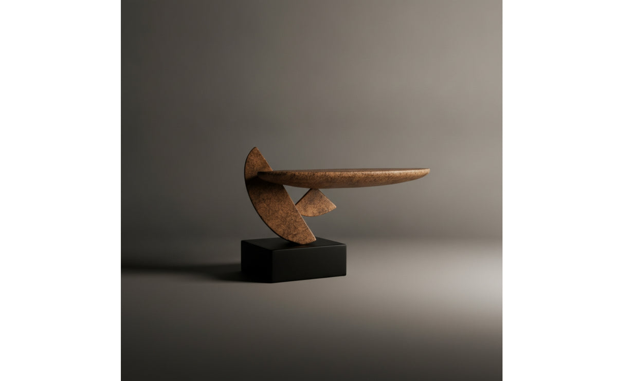 Resin Sculpture with Base Abstract Statue Modern for Entryway, Hotel Lobby