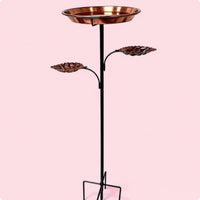 Leaf Tray Bird Feeder Stand Outdoor Decor Metal