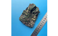 Flap Pockets Vest Front Zip Miniature Vest Padded Hooded Top Figure Accessory Stitched for Collectors, Hobbyists, Scene Display, Display