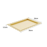 Iron Serving Tray Decorative Platter Easy to Clean for Home Entertaining, Hosts