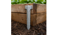 10 Pieces Galvanized Sleeper Bracket Heavy-Duty Metal Sleeper Bracket Screw Holes Galvanized Steel Stake for Fence Posts
