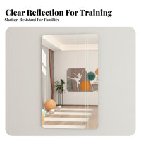 High-Clarity Dance Studio Mirror HD Reflection Self Body Mirror Seamless Splicing Easy Installation for Dancers, Fitness Enthusiasts, Yogis