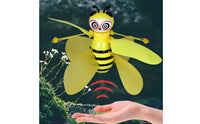 USB Rechargeable Induction Flying Bee Flexible Blades Hand Controlled Drone Crash Resistant for Children