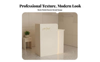 Minimalist Design Small Money Ier Desk Long-Lasting Construction Modern Retail Checkout Counter Spacious Work Surface Small Front Desk with Counter Easy to Clean for Shop Owners, Receptionists, Salon Team, Salons, Boutiques, Office, Medical Office