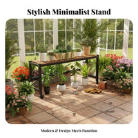 Multitier Design Tiered Rolling plant display rack With casters Tiered Rolling Plant Stand Floor-Standing Storage areaSaving for Gardeners, Apartment Dwellers, homeowners, Balcony, Living Room, Indoor, Corner