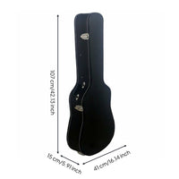 Guitar Case Convex Top Hard cover Guitar Case Zippered Lock Latch Musical Instrument Storage for Travel