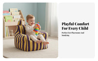 snug and Comfortable Cartoon creature Chair Child-Safe Design Toddler Seat Lightweight children's Furniture Easy to Clean for Toddlers, Infants, Preschoolers, literacy Corner, Nursery, Playroom, Bedroom