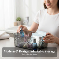 wave Pattern container multi-purpose Organizer Box Clear View for Home Organizers