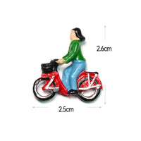 Miniature 1:87 Cyclist Figure DIY Craft PVC Cyclist Figure Scene Filler Cyclist Figures for Landscape Scenes