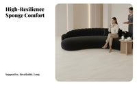 Curved Sectional Sofa Luxury design Curved Backrest Sofa Modern Design Lounge Seating for Business Owners, Office Managers, cosmetics studio, Waiting Room