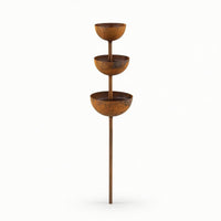 Bird Water Feeder Outdoor Bird Bath with Metal Stake Heavy Duty for Flower Bed
