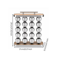 Seasoning Jar Rack Compact Seasoning Bottle Organizer Narrow Profile Modern for Cooks, Kitchen, Dining Room