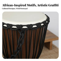 Good Sound Quality Rope-Tuned Djembe Long-Lasting Hand Drum Lightweight Percussion Instrument Handmade for Beginners, Musicians, Performance, Live Performances, Home Practice, Outdoor Gathering