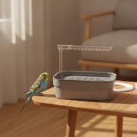 Bird Bath with Spray Bar USB-Powered Bird Bath with Pump Pet Supply Circulating Compact for Small Birds, Cage, Aviary
