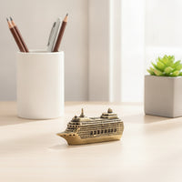 Brass Ship Miniature Ship Ornament Collectible Figurine for Collectors, Office