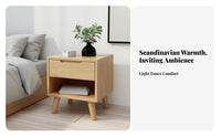 Modern Design 2-Drawer Nightstand Nordic Design Two-Drawer End Table Space Saving Household Furniture Multi-Purpose for Apartment Dwellers, Homeowners, Students, Bedroom, Small Areas, Dorm Room, Entryway