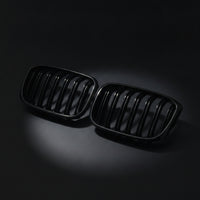 Sporty Gloss Black Kidney Grille Custom Double-Slat Kidney Grille Sturdy Double Bar Grilles Impact-Resistant for Car Enthusiasts