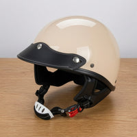 Leather Helmet Visor with Fasteners Adjustable Visor with 3 Fasteners Practical for Motorcyclists