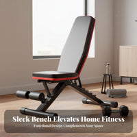 Adjustable Weight Bench Heavy Duty Sit up Bench Comfortable Foam Padding Fitness Equipment for Men, Home Gym