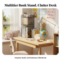 2-Tier Wireframe Rack Sturdy Construction 2-Tier Display Rack Easy Assembly