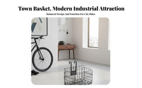 Foldable Design Folding Bike Basket Space Saving Metal Wire Cycle Basket Easy Installation for Commuters, Students, Commuting