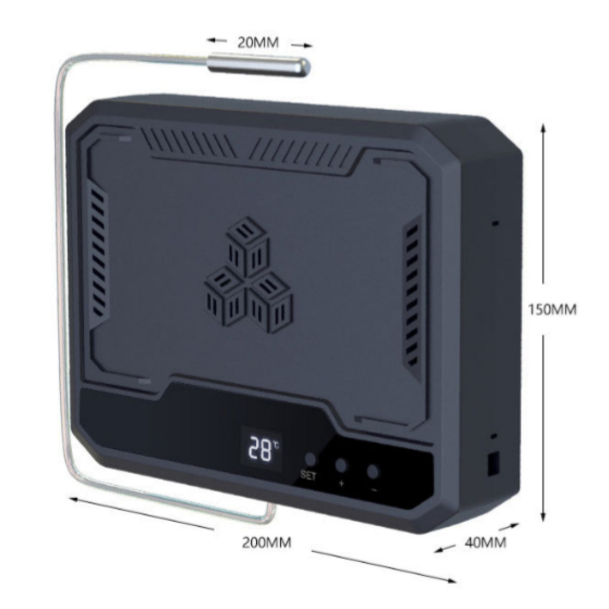 Smart Constant-Temperature Heater No-Light Terrarium Heater with Mounting Frame Automatic Auto-Regulate Compact