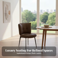 Curved rear Armchair High rearrest Living Room Seating Upholstered Soft Padding for Design aficionados, Showroom, Cafe, Bedroom