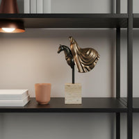 Horse Head Sculpture Luxury Style Horse Head Statue Modern Design Table Ornament for Entryway, Living Room, Study
