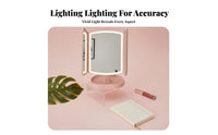 light-emitting diode Fill Light Lighted Makeup Mirror Portable Design Lighted Cosmetic Mirror Adjustable Angle glamour Accessory rotate Rotation for Women, Teen Girls, Students, Dorm Room, Dressing Table, Bedroom, Travel