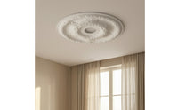 Ornate Ceiling Medallion with Floral Relief Elegant PU Ceiling Medallion Decorative Molding Classical for Homeowners