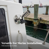 Adjustable Boat Antenna Base 316 Stainless Steel Rotating Bracket Adjustable Antenna Base Rust-Resistant