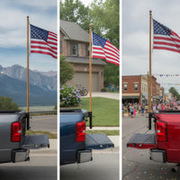 Truck Bed Flagpole Mount Rust-Resistant Truck Bed Flagpole Holder Coated Bracket for Tailgating, Campsite