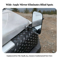 Metal Support Arm Black Blind Zone Mirror Rounded Corners Blind Zone Mirror Adjustable Rear View Aid Mounting Bracket